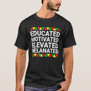 T-shirt Fierté noire élevée, élevée et motivée