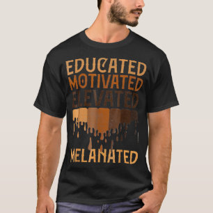 T-shirt Fierté noire élevée, élevée et motivée