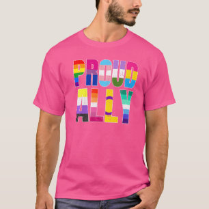T-shirt Fierté noire LGBTQ Fière alliée Lesbienne Gay Bi T