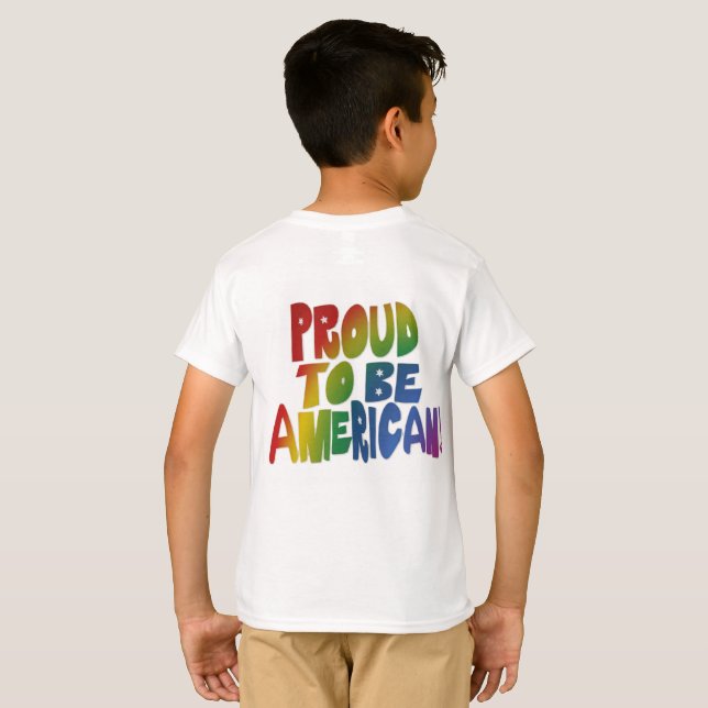 T-shirt Fierté patriotique aux couleurs vives (Dos entier)