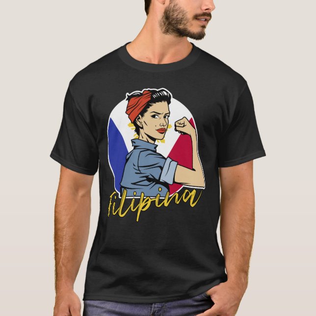 T-shirt Fierté Philippine Pinay Femme Girfriend Philippine (Devant)
