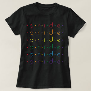 T-shirt Fierté Répété 6 Fois Dans Les Couleurs LGBTQ Arc-E