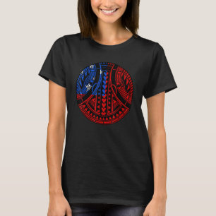 T-shirt Fierté samoane Drapeau samoan Tatau guerrier polyn