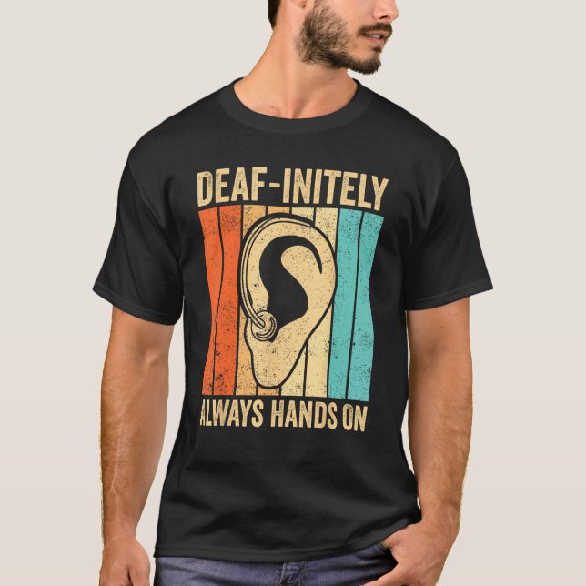 T-shirt Fierté sourde ASL Langue des signes Sourde indéfin (Devant)