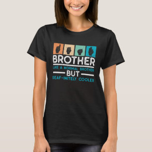 T-shirt Fierté Sourde Borther Et Langue Des Signes Mains A