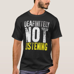 T-shirt Fierté Sourde Langue des Signes ASL Definly Not Li