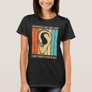 T-shirt Fierté Sourde Langue Des Signes Sourde Certainemen