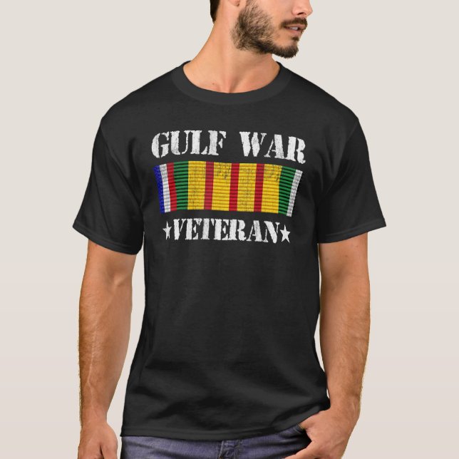 T-shirt Fierté vétéran de la guerre du Golfe Ruban du Serv (Devant)