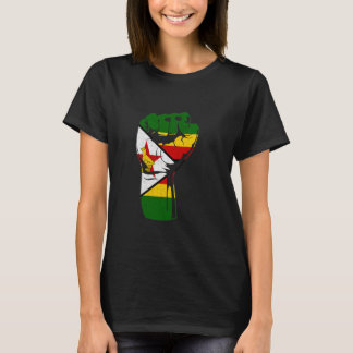 T-shirt Fierté zimbabwéenne du patrimoine zimbabwéen Poing