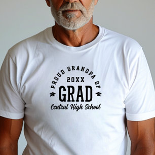 T-shirt Fierts Papy Diplômé Typographie Université Diplômé