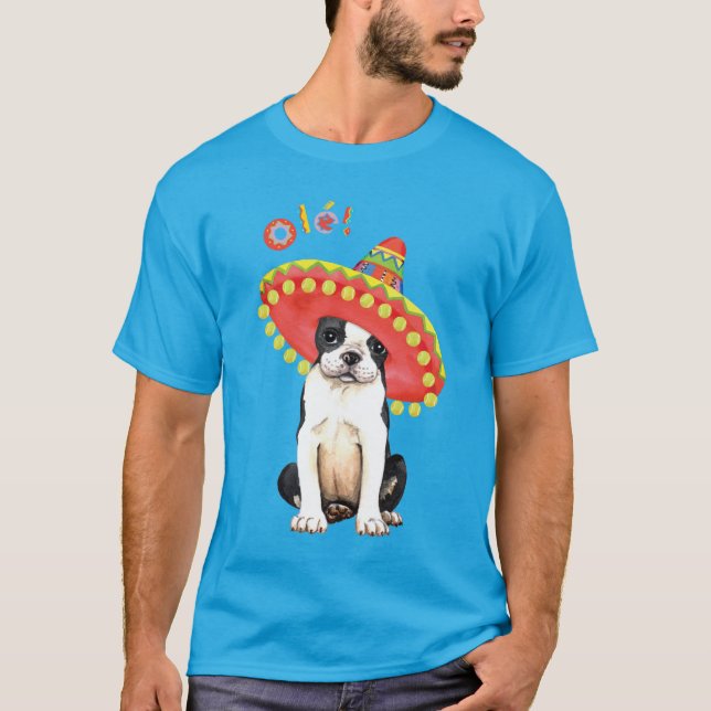 T-shirt Fiesta Boston Terrier (Devant)