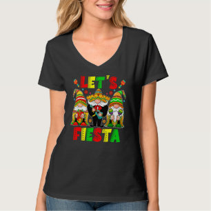 T-shirt Fiesta Latin Gnomes Parti mexicain Poncho Cin