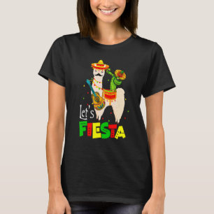 T-shirt Fiesta Llama Cinco De Mayo Cactus Sombrero G