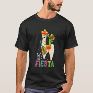 T-shirt Fiesta Llama Cinco De Mayo Cactus Sombrero M