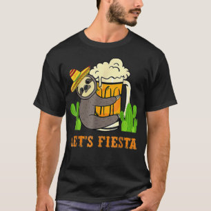 T-shirt Fiesta Sloth Bière Boire Cinco De Mayo Mei