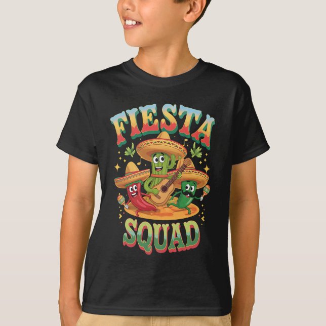T-shirt Fiesta Squad Funny Cinco De Mayo Parti Mexicain (Devant)