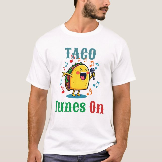 T-shirt Fiesta Taco chante la tenue caricaturale mexicaine (Devant)