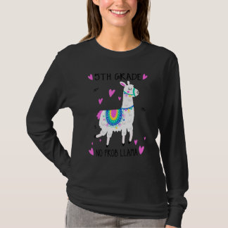 T-shirt Fifth Grade Teacher Back To School No Prob Llama F