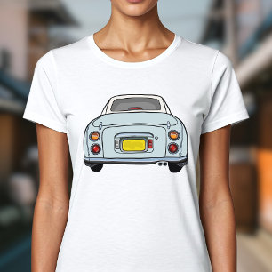 T-shirt Figarations Cute Pale Aqua Figaro Voiture Graphiqu