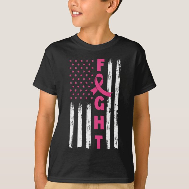 T-shirt Fight Breast Cancer American (Devant)