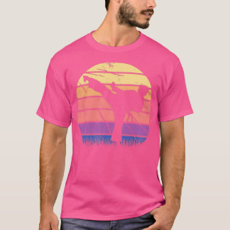 T-shirt Fighter Martial Art Sunset Retro