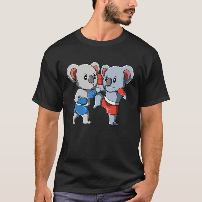 T-shirt Fighting Koala  Muay Thai  Nak Muay Kickboxing (Devant)