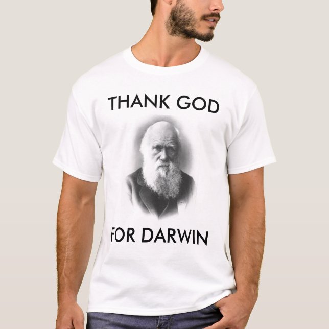 T-shirt figure7-darwin, REMERCIENT UN DIEU, DE DARWIN (Devant)