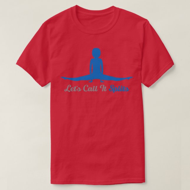 T-shirt Figure Avec La Conception Des Splits En Bleu (Design devant)