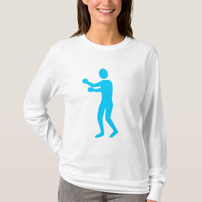 T-shirt Figure de boxe - bleu ciel (Devant)