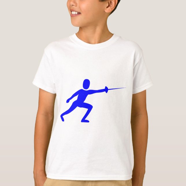 T-shirt Figure de clôture bleue (Devant)