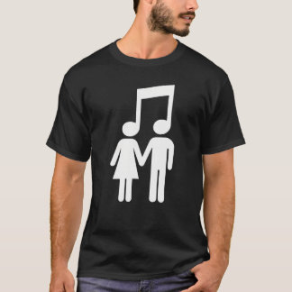 T-shirt Figure de concert d'amour de note de musique