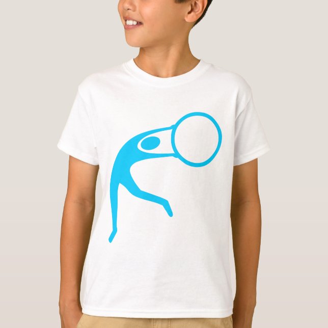 T-shirt Figure de gymnastique rythmique - bleu ciel (Devant)