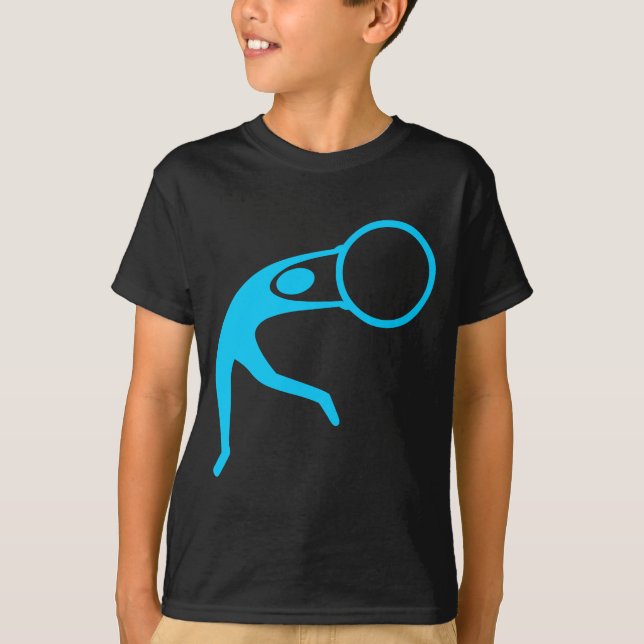 T-shirt Figure de gymnastique rythmique - bleu ciel (Devant)