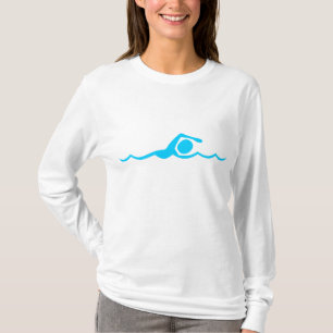 T-shirt Figure de natation - bleu ciel