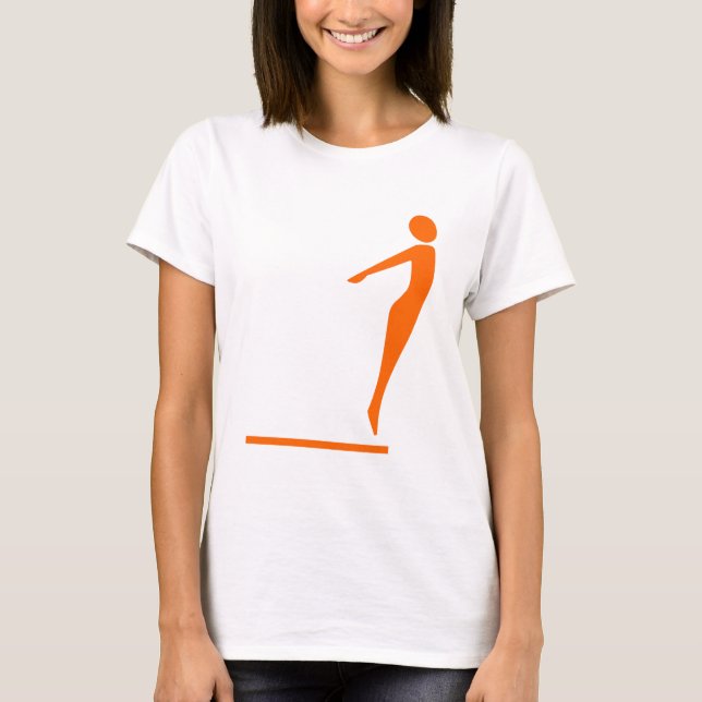 T-shirt Figure de plongée - Orange (Devant)