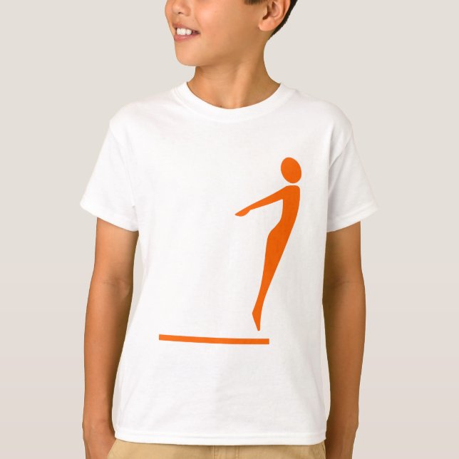 T-shirt Figure de plongée - Orange (Devant)