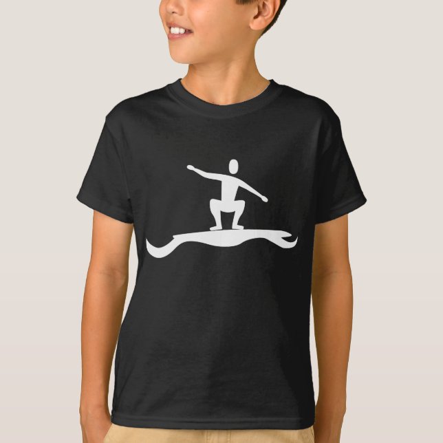 T-shirt Figure de surf - Blanc (Devant)