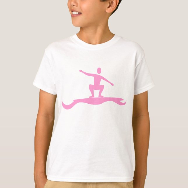 T-shirt Figure de surf - rose (Devant)