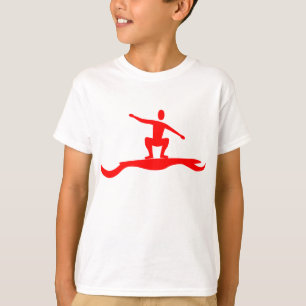 T-shirt Figure de surf - Rouge
