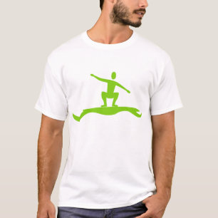 T-shirt Figure de surf - Vert martien