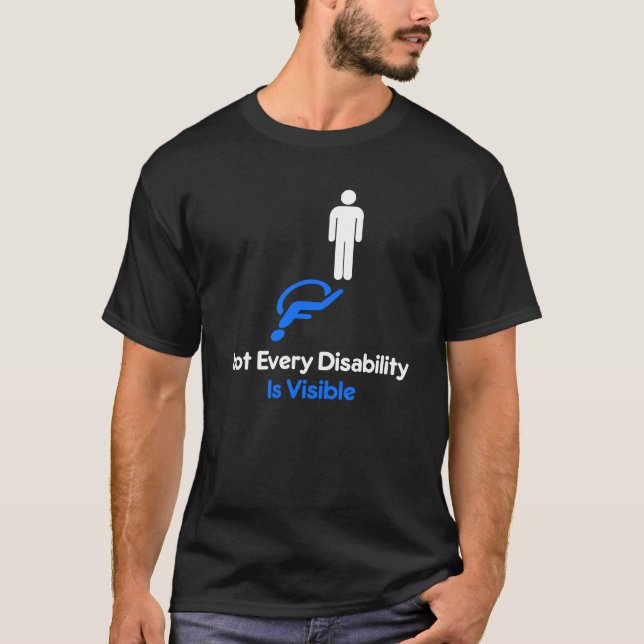 T-shirt Figure Invisible Handicap Avec Fauteuil Roulant  (Devant)