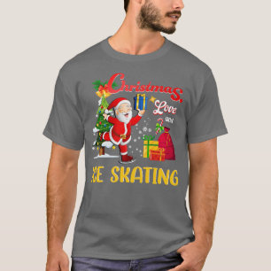T-shirt Figure Patinage sur glace Santa Clause Christmas L