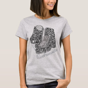 T-shirt Figure Patinage Word Art Patinage sur glace
