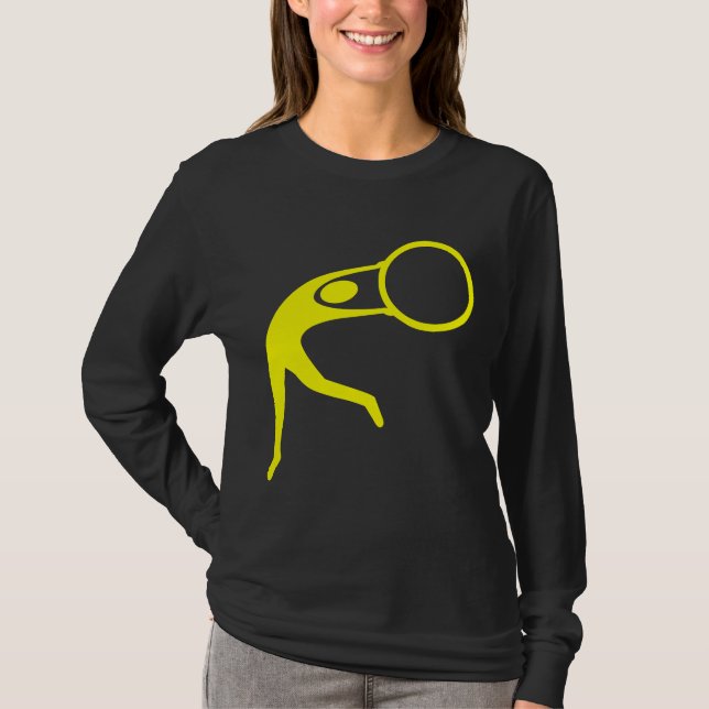 T-shirt Figure rythmique gymnastique - Jaune (Devant)