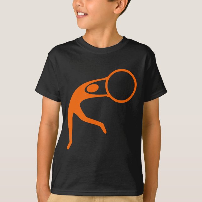 T-shirt Figure rythmique gymnastique - Orange (Devant)