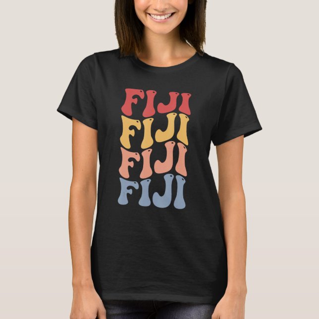 T-shirt Fiji Groovy Retro Fijian (Devant)