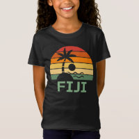 Fiji Vintage Palm Trees Summer Beach