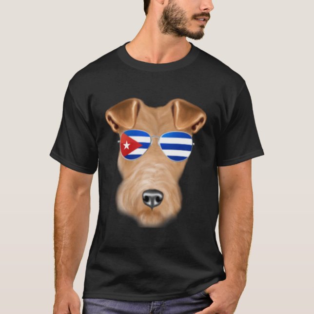 T-shirt Fil cubain Fox Terrier Chien Cuba Poche Cuba (Devant)
