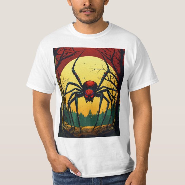 T-shirt Filets d'araignée" "Arachnid Attire" "Ventilateur  (Devant)