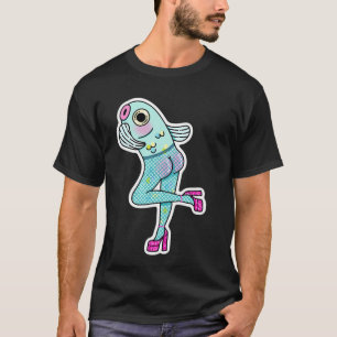 T-shirt Filets-de-poisson (Mermaid inversée) Version rose